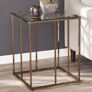 Birch Lane Julissa Glass Frame End Table Wayfair